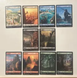 Universes Beyond: Assassin's Creed Full Art Land Set Of 10 MTG Magic - Image 1