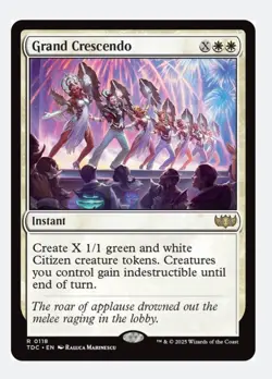 Grand Crescendo | MTG TDC | White Instant Indestructible Tokens | Rare | NEW NM - Image 1