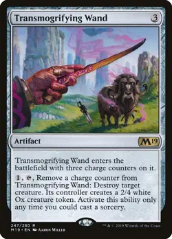 Transmogrifying Wand Foil - Core Set 2019 MTG-LP - Image 1