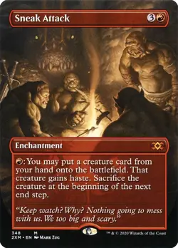 FOIL Sneak Attack (Borderless) - Double Masters [Near Mint] - Image 1