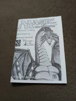 Magic the Gathering 3rd Edition Revised Rule Booklet Mtg White Booklet Insert - Image 1
