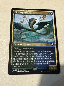 mtg promo pack Skyserpent Seeker, snake, Aetherdrift, unplayed - Image 1