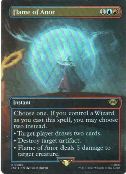 MTG: The Lord of the Rings: Foil Borderless Flame of Anor: LP Condition - Image 1