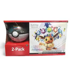 Pokemon TCG Prismatic Evolutions Elite Trainer Box ETB W/Pokeball Tin Bundle - Image 1