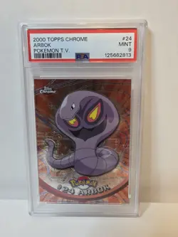 57844452 Arbok 2000 Topps Chrome Pokemon T.V #24 PSA 9 - Image 1