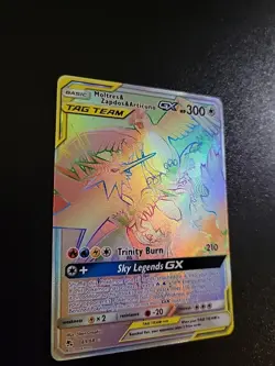 Moltres & Zapdos & Articuno GX - 69/68 - Pokemon Hidden Fates Secret Rare NM - Image 2