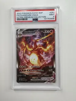 2022 POKEMON SWSH BSP FA/CHARIZARD VMAX ULTRA-PREMIUM COLLECTION PSA 9 - Image 1