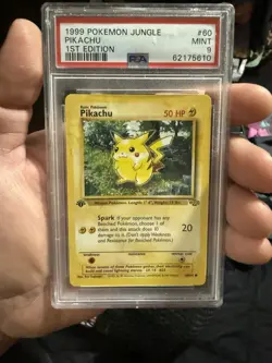 Pokemon Pikachu Jungle #60/64 1st Edition PSA 9 Mint - Image 1