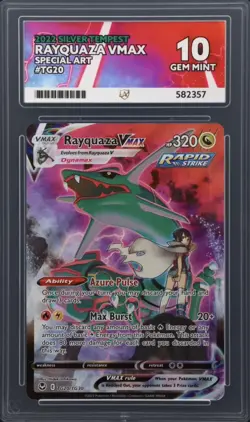Pokemon Rayquaza VMAX TG20/TG30 Full Art Silver Tempest Perfect ACE 10 - Image 1