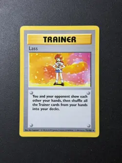 1999 Pokemon Base Set Lass Shadowless 75/102 Rare Trainer TCG WOTC Nintendo - Image 1