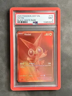 2025 POKEMON WHITE FLARE VICTINI 172/086 PSA MINT 9 - Image 1