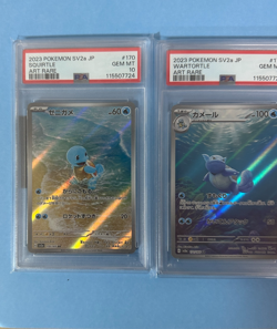 2023 POKEMON JPN SV2A-POKEMON 151 SQUIRTLE WARTORTLE BLASTOISE SEQUENTIAL PSA 10 - Image 2