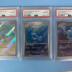 2023 POKEMON JPN SV2A-POKEMON 151 SQUIRTLE WARTORTLE BLASTOISE SEQUENTIAL PSA 10 - Image 3