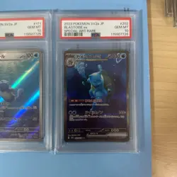 2023 POKEMON JPN SV2A-POKEMON 151 SQUIRTLE WARTORTLE BLASTOISE SEQUENTIAL PSA 10 - Image 4