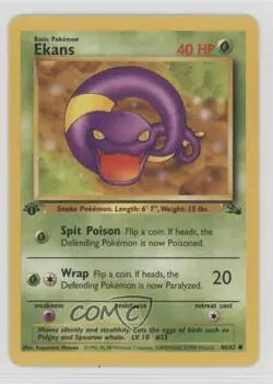 Ekans 1st Ed. Pokemon Fossil #46 1999 - Image 1