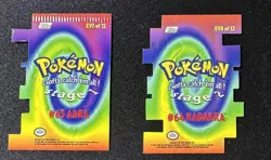 Topps Pokemon Series 2 Die-Cut Evolution Lot of 2 - EV7 8 Abra Kadabra Embossed - Image 2