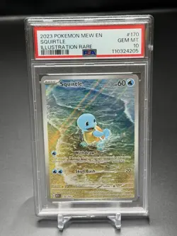 2023 POKEMON MEW EN-151 ILLUSTRATION RARE #170 SQUIRTLE PSA 10 - Image 1