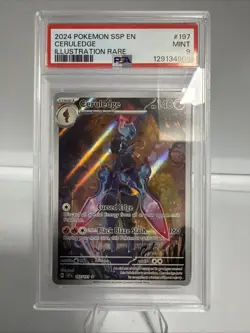 2024 Pokemon SSP EN CERULEDGE ILLUSTRATION RARE PSA MINT 9 - Image 1