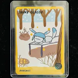 Pokenot Shiny Glassy Patreon Exclusive Glaceon Dysfunctional Passholder Card - Image 1