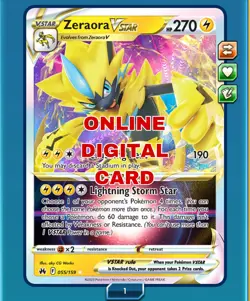 Zeraora VSTAR 055/159 CZ Pokemon TCG Online Digital Card PTCGO SENT FAST - Image 1