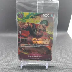 Roronoa Zoro OP-06 Pre-Release Winner Promo SEALED P-045 One Piece Card English - Image 2