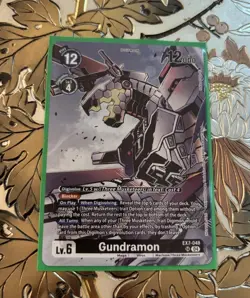 Digimon Card Game Gundramon Box Topper Alt Art EX7-048 SR - Image 1