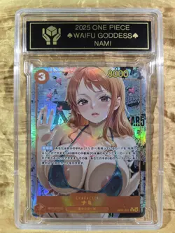NAMI One Piece Waifu Goddess Manga Card CUSTOM MADE Black label - Image 2