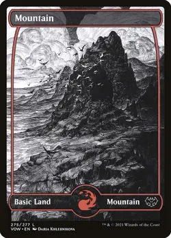Lot of 20x Mountain #275 - VOW Crimson Vow - MTG Magic FULL ART Land NM - Image 1