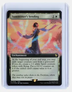 Summoner's Sending (Extended Art) MTG Commander: FINAL FANTASY #109 Rare Foil - Image 1