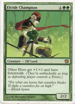 MTG: 9th Edition: Elvish Champion: Lightly Played Condition - Image 1