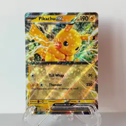 Pikachu ex 028/131 Prismatic Evolutions Double Rare Holo Pokemon TCG NM - Image 1