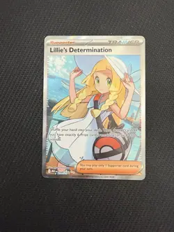 Lillie’s Determination 169/132 Pokemon TCG Full Art Trainer - Mega Evolutions - Image 1