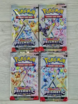 Pokemon TCG - Prismatic Evolutions Booster Packs (x4) Full Art Set SEALED - Image 1