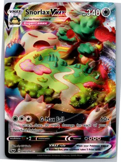 Snorlax VMAX - SWSH01: Sword & Shield Base Set 142/202 - Ultra Rare - NM Pokemon - Image 1