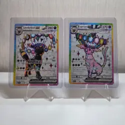 Pokemon Umbreon & Espeon Black Star Promo SVP175 SVP176 Figure - CLEAN No Nicks - Image 1