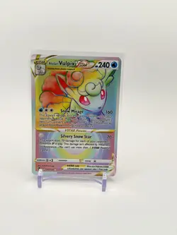 Pokemon Alolan Vulpix VSTAR Rainbow Holo 197/195 SWSH Silver Tempest - Image 1