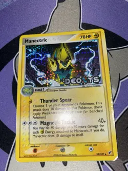 Pokemon TCG Manectric 38/107 EX Deoxys Stamped Reverse Holo HP - Image 1