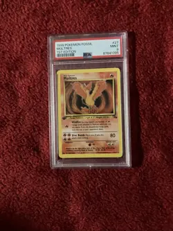 MOLTRES 1999 Pokemon Fossil 1st Edition #027 PSA 9 MINT - Image 1