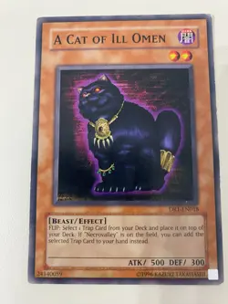 Yugioh - A Cat of Ill Omen - DR1 - MP - Plus Free Holo - Image 1
