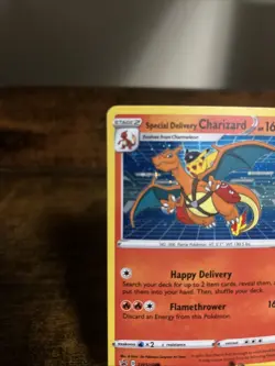 Pokemon TCG Special Delivery Charizard Black Star Promo Card SWSH075 LP - Image 2