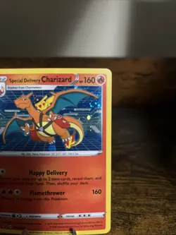 Pokemon TCG Special Delivery Charizard Black Star Promo Card SWSH075 LP - Image 3