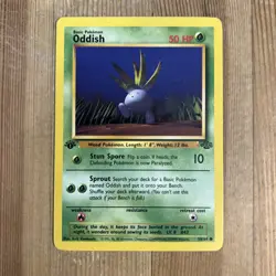 Oddish 1st Edition 58/64 Jungle Common Pokemon Vintage Card WOTC LP 1999 - Image 1