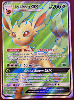 Leafeon GX 139/138 Ultra Prism Full Art Pokemon TCG Card - LP Condition - Image 1