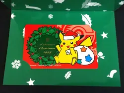 Pokemon Center Phone Card Japanese 1998 Christmas Pokemon Santa Pikachu - Image 1