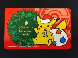 Pokemon Center Phone Card Japanese 1998 Christmas Pokemon Santa Pikachu - Image 4