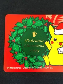 Pokemon Center Phone Card Japanese 1998 Christmas Pokemon Santa Pikachu - Image 5