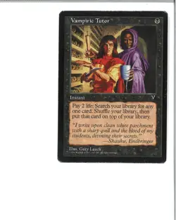 1x Vampiric Tutor - Moderate Play MTG Visions - Image 1