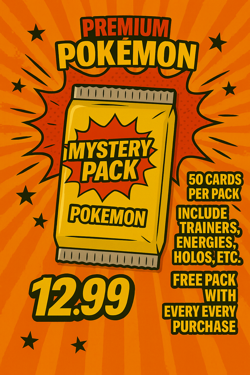 (50) Assorted Pokemon Card Pack + Bonus Pack | Unsearched Garage Sale I 10K LOT - Image 1