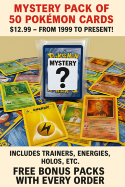 (50) Assorted Pokemon Card Pack + Bonus Pack | Unsearched Garage Sale I 10K LOT - Image 2