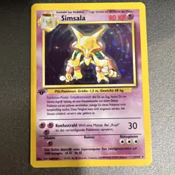 Pokemon Simsala German Alakazam 1/102 Holo Base Set Card - Image 1